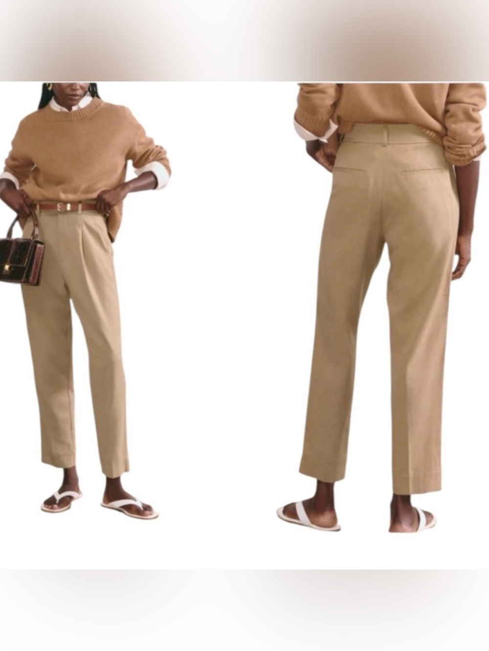 Everlane The Tencel Way-High Taper Pant Size 8 Ash Brown